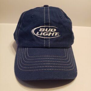 Bud Light Logo Cap – Blue – Adjustable – 100% Cotton – Light Wear